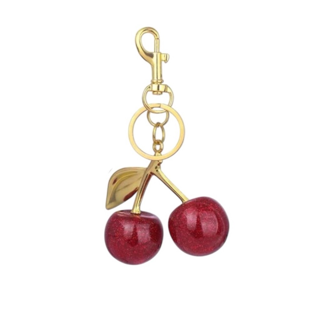 Charm/ Key Chain, Cherry bag charm